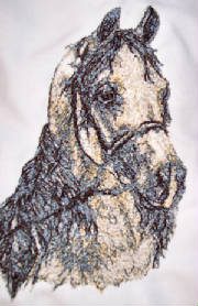 Embroidered Arabian Horse design sample